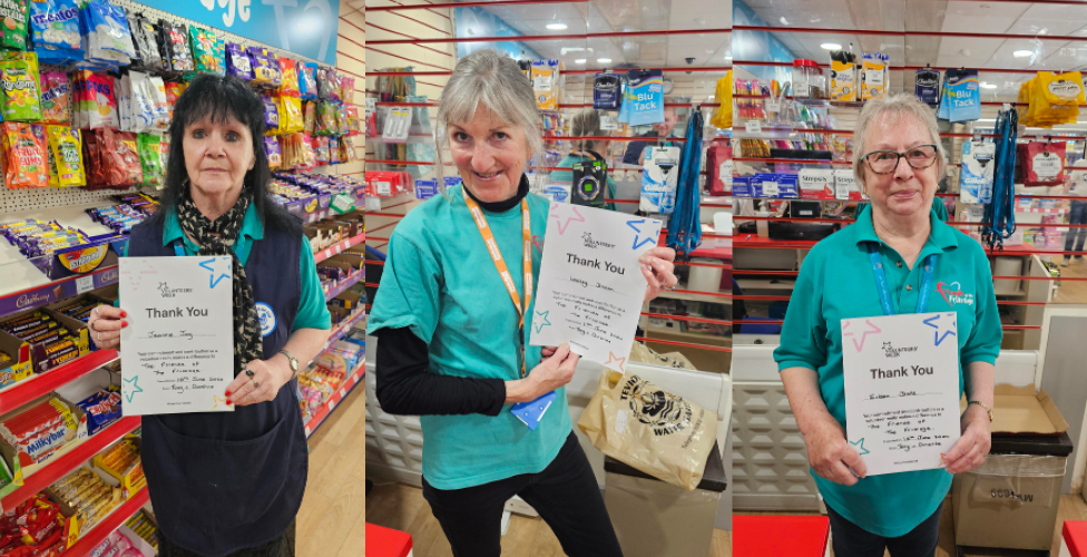 Shop Volunteers with certificates